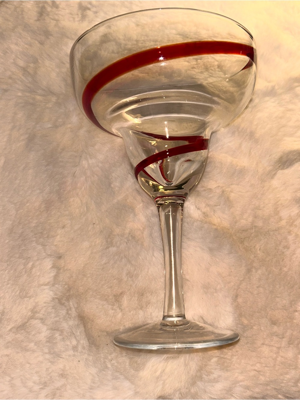 Pier 1 Swirline Red Martini Glasses
